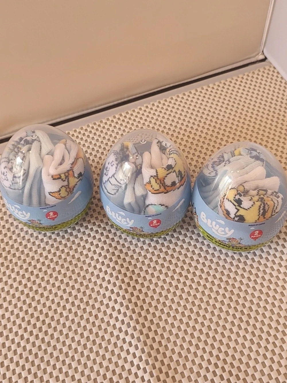 Bluey Toddler Size 7-10 No Show Socks 6 Pairs NWT Egg Container Easter